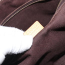 CELINE Macadam Canvas Shoulder Bag PVC Leather Brown Gold Auth 200988-24
