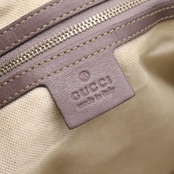 GUCCI GG Canvas Guccissima Mayfair Bag Leather Purple Gold 257349 Auth 200989