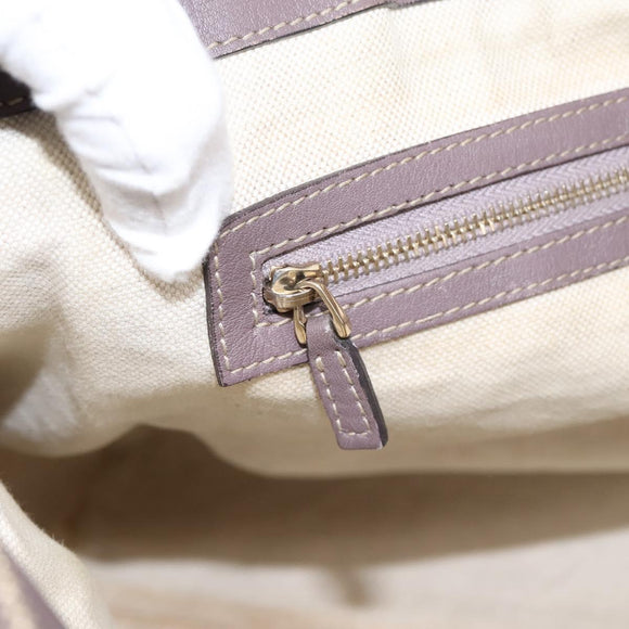 GUCCI GG Canvas Guccissima Mayfair Bag Leather Purple Gold 257349 Auth 200989