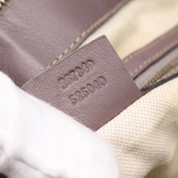 GUCCI GG Canvas Guccissima Mayfair Bag Leather Purple Gold 257349 Auth 200989