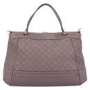 GUCCI GG Canvas Guccissima Mayfair Bag Leather Purple Gold 257349 Auth 200989-3