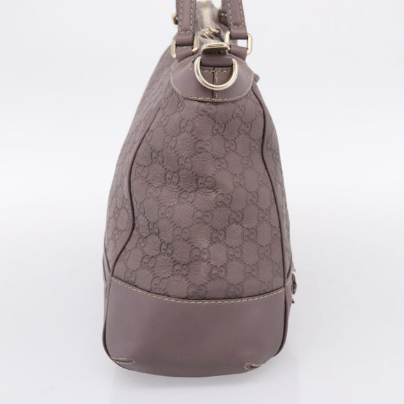 GUCCI GG Canvas Guccissima Mayfair Bag Leather Purple Gold 257349 Auth 200989