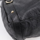 GUCCI GG Canvas Guccissima Tote Bag Leather Black Gold Tone 130736 Auth 200990V-13