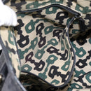 GUCCI GG Canvas Guccissima Tote Bag Leather Black Gold Tone 130736 Auth 200990V-19