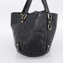 GUCCI GG Canvas Guccissima Tote Bag Leather Black Gold Tone 130736 Auth 200990V-5