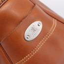CELINE Boogie Bag Hand Bag Leather Brown Silver Auth 200991A-14