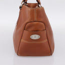 CELINE Boogie Bag Hand Bag Leather Brown Silver Auth 200991A-4