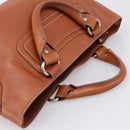 CELINE Boogie Bag Hand Bag Leather Brown Silver Auth 200991A-6
