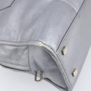 LOEWE Amazona 28 Hand Bag Leather Silver Gold Auth 200992V-15