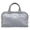 LOEWE Amazona 28 Hand Bag Leather Silver Gold Auth 200992V-2