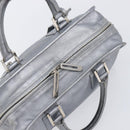 LOEWE Amazona 28 Hand Bag Leather Silver Gold Auth 200992V-6