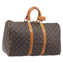 LOUIS VUITTON Monogram Keepall 45 Boston Bag M41428 LV Auth 200995V-1