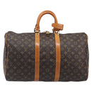 LOUIS VUITTON Monogram Keepall 45 Boston Bag M41428 LV Auth 200995V-13