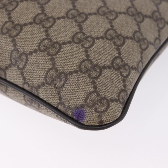 GUCCI GG Supreme Shoulder Bag PVC Beige Gold 201538 Auth 200996