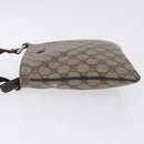 GUCCI GG Supreme Shoulder Bag PVC Beige Gold 201538 Auth 200996-4