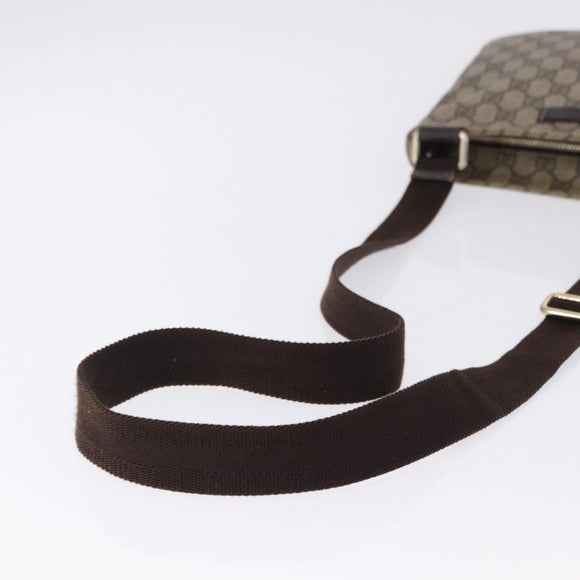GUCCI GG Supreme Shoulder Bag PVC Beige Gold 201538 Auth 200996