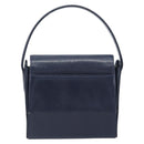 GIVENCHY Hand Bag Leather Navy Gold Auth 200997-2
