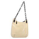 GUCCI Chain Shoulder Bag Patent leather Beige Gold 001 4168 Auth 200998-1