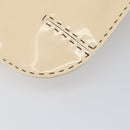 GUCCI Chain Shoulder Bag Patent leather Beige Gold 001 4168 Auth 200998-13