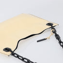 GUCCI Chain Shoulder Bag Patent leather Beige Gold 001 4168 Auth 200998-6