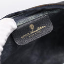 GUCCI GG Supreme Sherry Line Clutch Bag PVC Navy Gold 010 378 Auth 200999-13