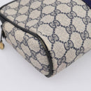 GUCCI GG Supreme Sherry Line Clutch Bag PVC Navy Gold 010 378 Auth 200999-9