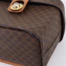 CELINE Macadam Canvas Star Ball Vanity Pouch PVC Leather Brown Auth 201000-15