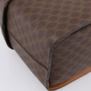 CELINE Macadam Canvas Star Ball Vanity Pouch PVC Leather Brown Auth 201000-18