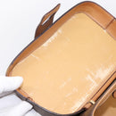 CELINE Macadam Canvas Star Ball Vanity Pouch PVC Leather Brown Auth 201000-19
