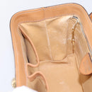 CELINE Macadam Canvas Star Ball Vanity Pouch PVC Leather Brown Auth 201000-21