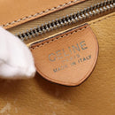 CELINE Macadam Canvas Star Ball Vanity Pouch PVC Leather Brown Auth 201000-23
