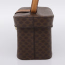 CELINE Macadam Canvas Star Ball Vanity Pouch PVC Leather Brown Auth 201000-4