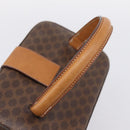 CELINE Macadam Canvas Star Ball Vanity Pouch PVC Leather Brown Auth 201000-7