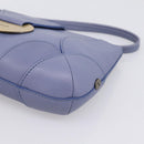 Chloe Clutch Bag Leather Light Blue Gold Auth 201007A-10