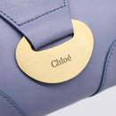Chloe Clutch Bag Leather Light Blue Gold Auth 201007A-17