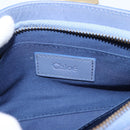 Chloe Clutch Bag Leather Light Blue Gold Auth 201007A-18