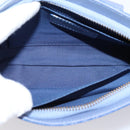 Chloe Clutch Bag Leather Light Blue Gold Auth 201007A-12