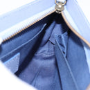 Chloe Clutch Bag Leather Light Blue Gold Auth 201007A-19