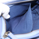 Chloe Clutch Bag Leather Light Blue Gold Auth 201007A-22