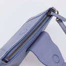 Chloe Clutch Bag Leather Light Blue Gold Auth 201007A-7
