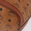 MCM Vicetos Logogram Shoulder Bag PVC Leather Brown Gold Auth 201008-11