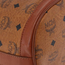 MCM Vicetos Logogram Shoulder Bag PVC Leather Brown Gold Auth 201008-12
