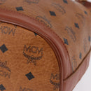 MCM Vicetos Logogram Shoulder Bag PVC Leather Brown Gold Auth 201008-13