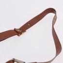 MCM Vicetos Logogram Shoulder Bag PVC Leather Brown Gold Auth 201008-8