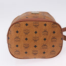 MCM Vicetos Logogram Shoulder Bag PVC Leather Brown Gold Auth 201008-9