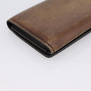 Berluti Gas Pearl Card Case Leather Brown Auth 201010V-16