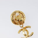 CHANEL Earring metal Gold Tone CC Auth 201011-16