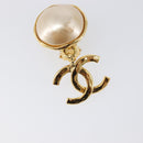 CHANEL Earring metal Gold Tone CC Auth 201011-4