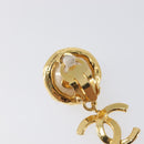 CHANEL Earring metal Gold Tone CC Auth 201011-7