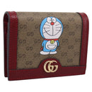 GUCCI Micro GG Supreme Doraemon Compact Wallet PVC Beige 647788 Auth 201012M-1